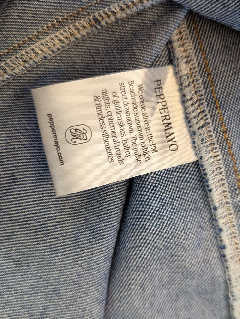 Peppermayo Denim Jumper NWT Women's Size 0 - Picture 4 of 9